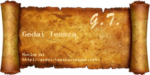 Gedai Tessza névjegykártya